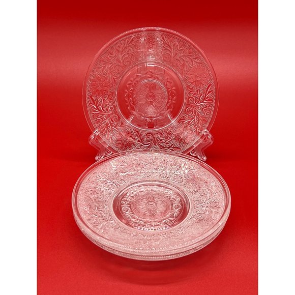 Indiana Glass Dining Set Of 4 Vintage Indiana Glass Clear Tiara